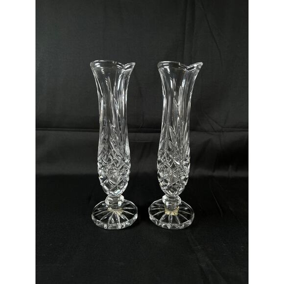 Vintage Bleikristall 24% Lead Crystal GERMAN Vase Tray glass clear candy dish - Picture 6 of 15